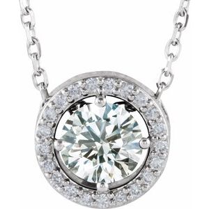 Platinum 1/2 CTW Natural Diamond 16" Necklace