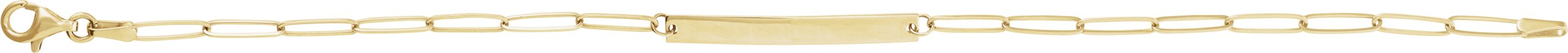 14K Yellow Gold Engravable Bar 7" Bracelet