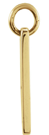 18K Yellow Gold Vermeil Be Posh® Engravable Rectangle Pendant