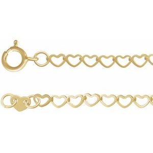 14K 2,5 mm Herzkette