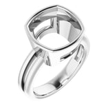Platinum 11 mm Cushion Ring Mounting