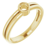 18K Yellow 3.4 mm Round Ring Mounting