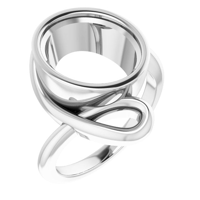 Continuum Sterling Silver 12x10 mm Oval Ring Mounting
