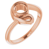 14K Rose 5.2 mm Round Ring Mounting