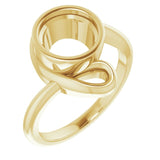10K Yellow 8 mm Round Ring Mounting