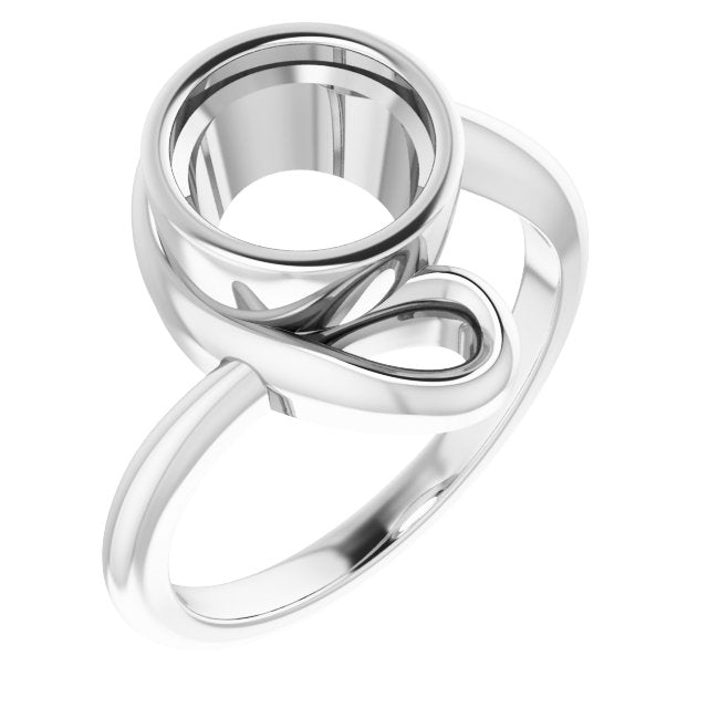 Platinum 8 mm Round Ring Mounting