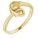 10K Yellow 3.5 mm Round Ring Mounting