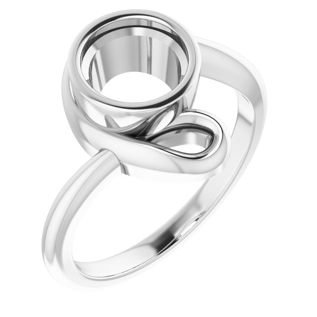 Platinum 7 mm Round Ring Mounting