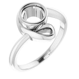 18K White 5.8 mm Round Ring Mounting