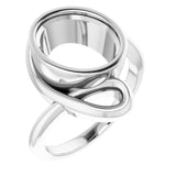 14K X1 White 11x9 mm Oval Ring Mounting