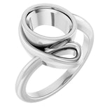 Sterling Silver 9x7 mm Oval Ring Mounting