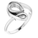 10K White 8x5 mm Pear Ring Mounting