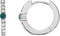 Platinum Natural Alexandrite & 1/8 CTW Natural Diamond 13.6 mm Hoop Earring