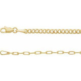 14-karätige 2,7 mm Büroklammerkette