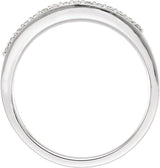 14K White Gold 1/8 CTW Natural Diamond Anniversary Band