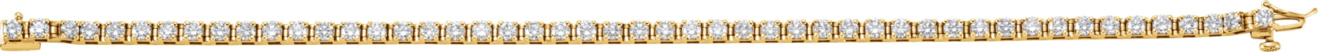 14K Yellow Gold 3 3/8 CTW Natural Diamond Line 7" Bracelet