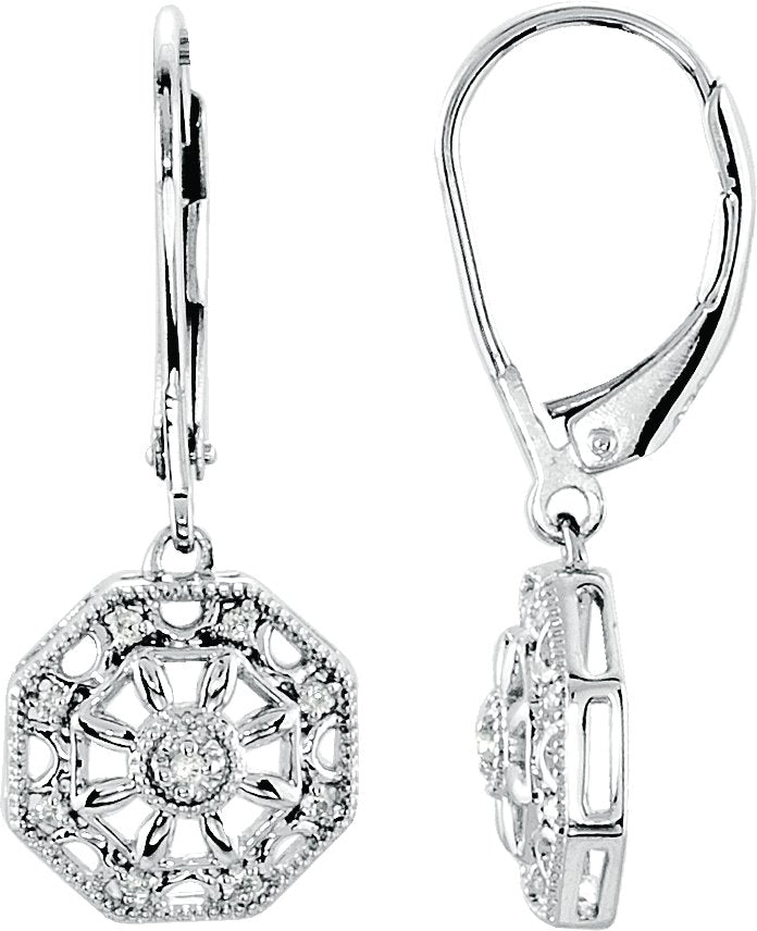 Accented Granulated Filigree Earrings