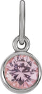 14K White Gold Posh Mommy® Imitation Pink Tourmaline Charm/Pendant