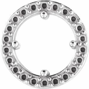 Sterling Silver 7 mm Round Halo-Style Pendant Mounting
