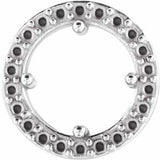 Sterling Silver 8 mm Round Halo-Style Pendant Mounting