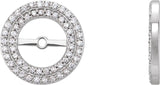 14K White Gold 1/3 CTW Natural Diamond Earring Jackets