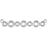 Palladium Bezel-Set Necklace Center Mounting