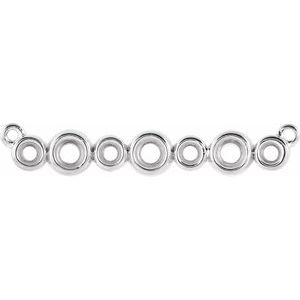 Palladium Bezel-Set Necklace Center Mounting