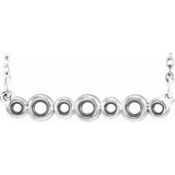 Sterling Silver Bezel-Set 16-18" Necklace Mounting