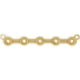 10K Yellow 2 mm Round Bezel-Set Bar Necklace Center