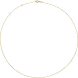 14K Yellow Gold 1 mm Adjustable Diamond-Cut Cable 16-18" Chain