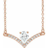 14K Rose 3/8 CTW Natural Diamond 16" Necklace