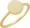 14K Yellow Gold Be Posh® Engravable Signet Ring