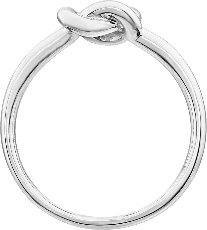 14K White Gold Knot Ring