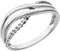 14K White Gold Rope Criss-Cross Ring
