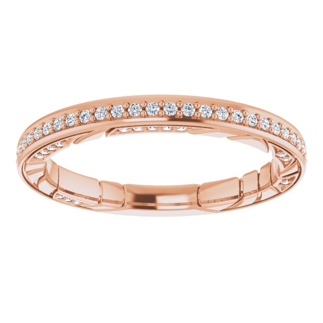 14K Rose Gold 1/5 CTW Natural Diamond Anniversary Band