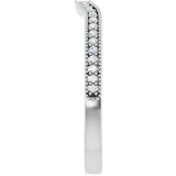 14K White Gold 1/8 CTW Natural Diamond Contour Band