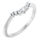 14K White Gold 1/8 CTW Natural Diamond Contour Band