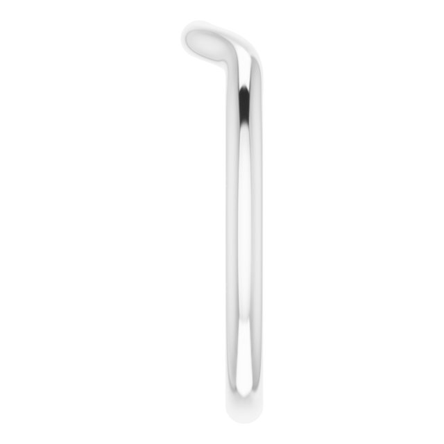 10K White Gold Band for 6.5 mm Round Ring