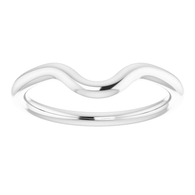 14K White Gold Band for 7x5 mm Oval Ring