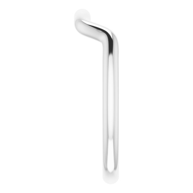 14K White Gold Band for 10 mm Square Ring