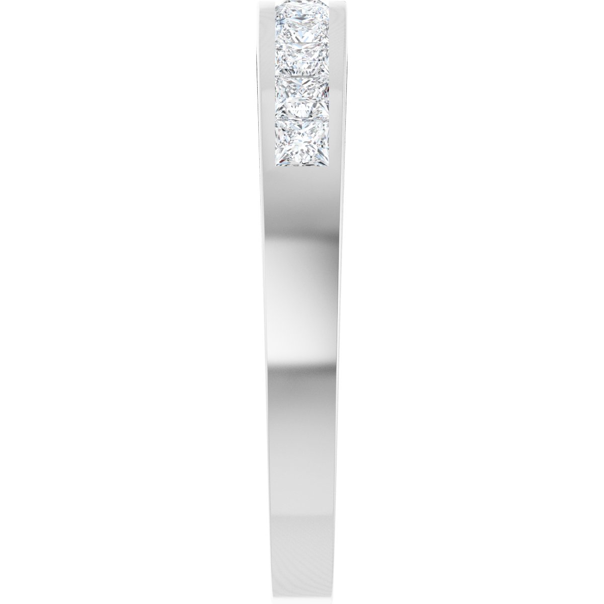 14K White Gold 1/2 CTW Natural Diamond Anniversary Band Size 7