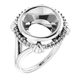 10K White11 mm Round Ring Mounting