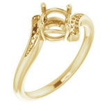 10K Yellow6 mm Round Ring Mounting
