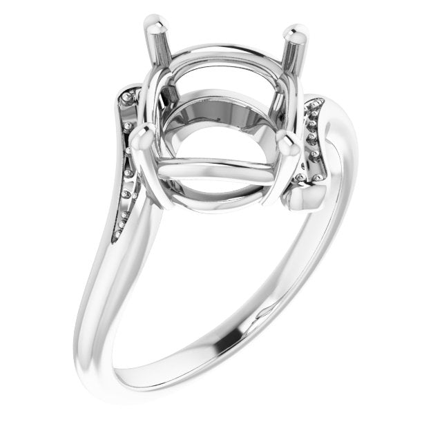 10K White9.4 mm Round Ring Mounting