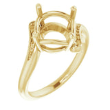 18K Yellow9.4 mm Round Ring Mounting