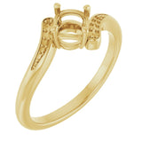 10K Yellow5.2 mm Round Ring Mounting