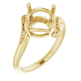 10K Yellow9 mm Round Ring Mounting
