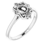 Sterling Silver5.5 mm Round Ring Mounting