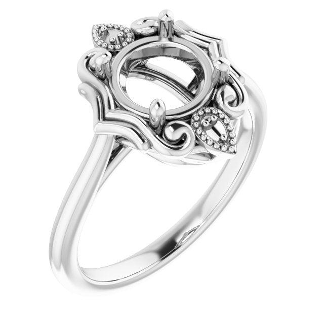10K White7.4 mm Round Ring Mounting