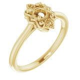18K Yellow4.1 mm Round Ring Mounting